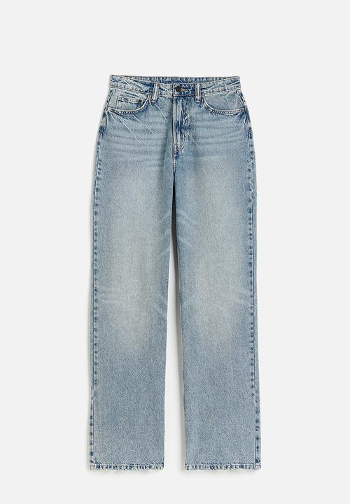 H&M - Curvy fit wide ultra high jeans - light denim blue