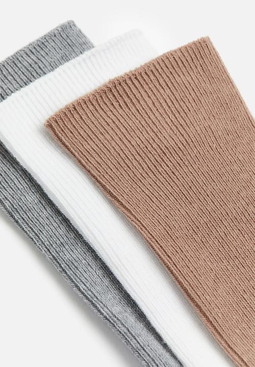 H&M - 3-Pack ribbed socks - multi