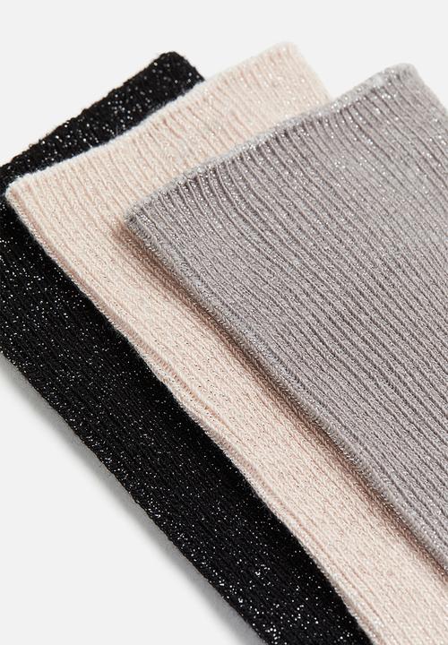H&M - 3-Pack ribbed socks - multi
