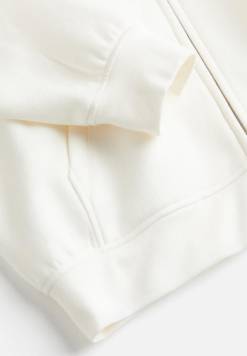 H&M - Oversized zip-through hoodie - cream