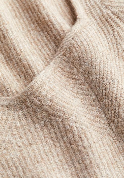 H&M - Rib-knit dress - beige marl