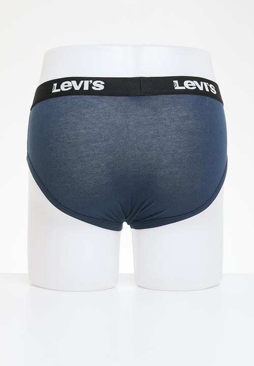 Levi’s® - Solid brief navy char grey rpt logo
