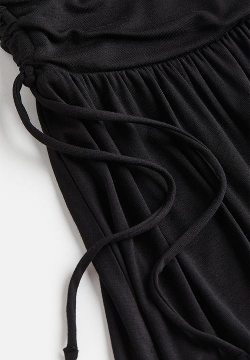 H&M - Drawstring-detail jersey skirt - black