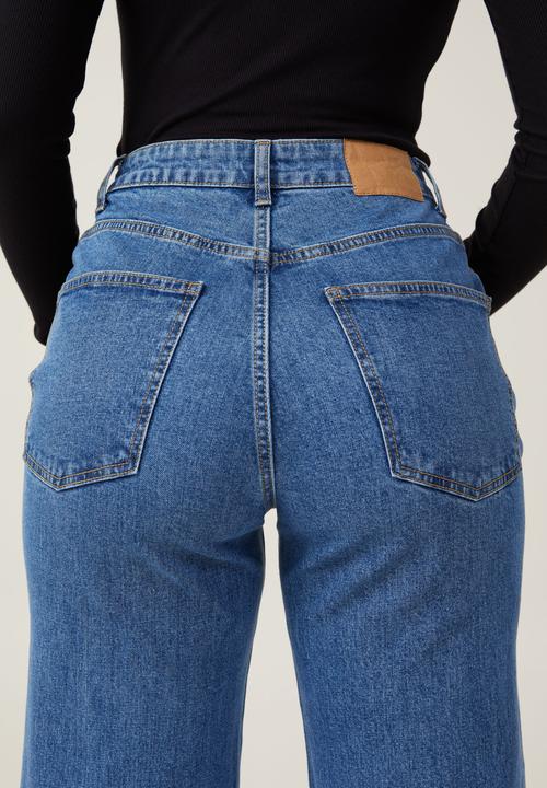 Cotton On - Plus Curvy Stretch Wide Jean - sea Blue