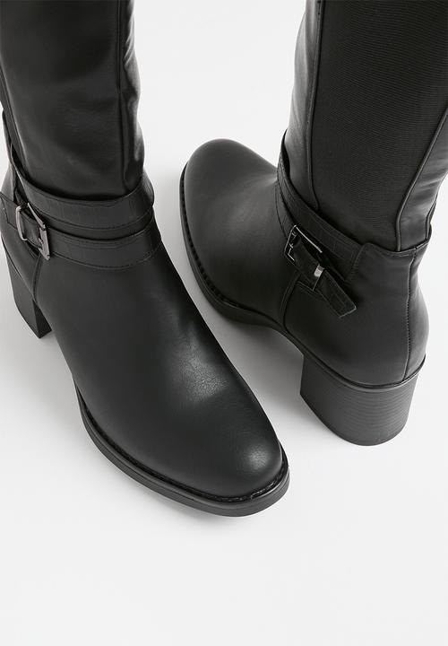Madison® - Gabriella block heel boot - black