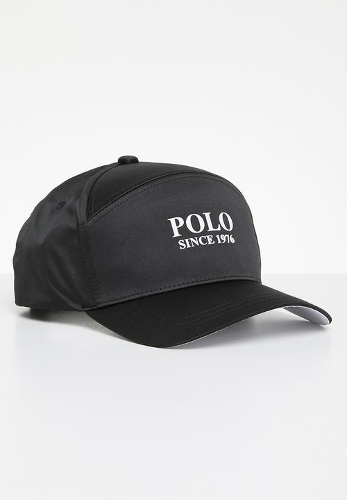 POLO - 5 Panel Rubberised Peak - Black