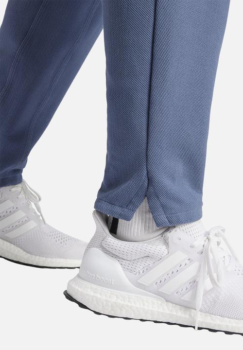 adidas Performance - Lounge Piqué Terry Pants - mid-blue