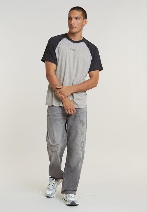 G-STAR - Baseball loose r t Compact jersey o - milk htr/dk black htr