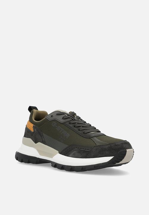 G-STAR - Rackam Blocked Layer Sneaker - Olive & Dk Grey 