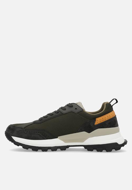G-STAR - Rackam Blocked Layer Sneaker - Olive & Dk Grey 