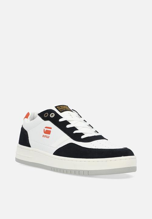 G-STAR - Arc Leather Blocked Sneakers - White & Navy 
