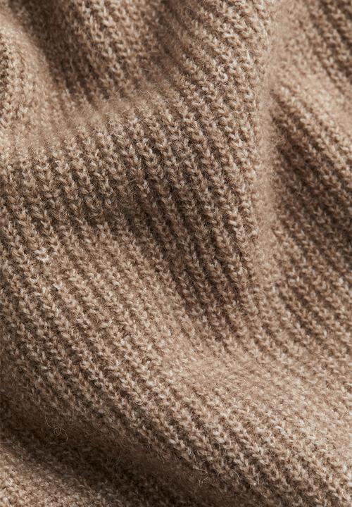 H&M - Knitted turtleneck dress - beige