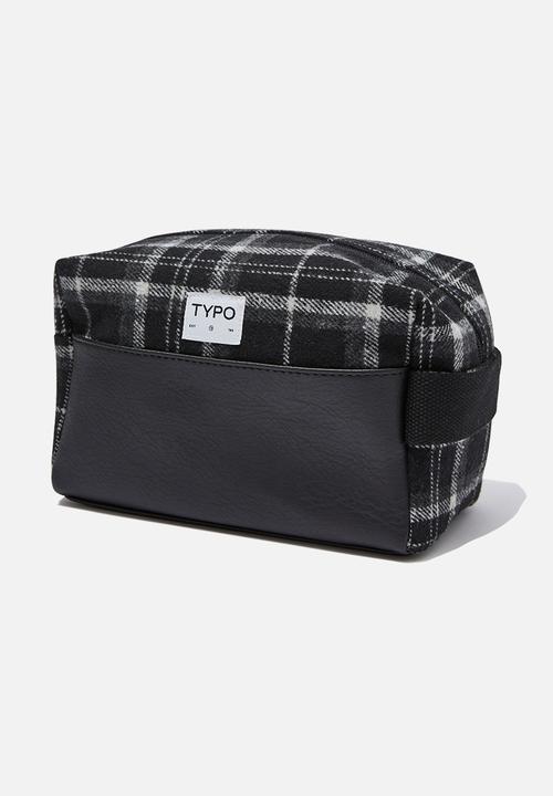 Typo - Explorer Wash Bag - Check / Black