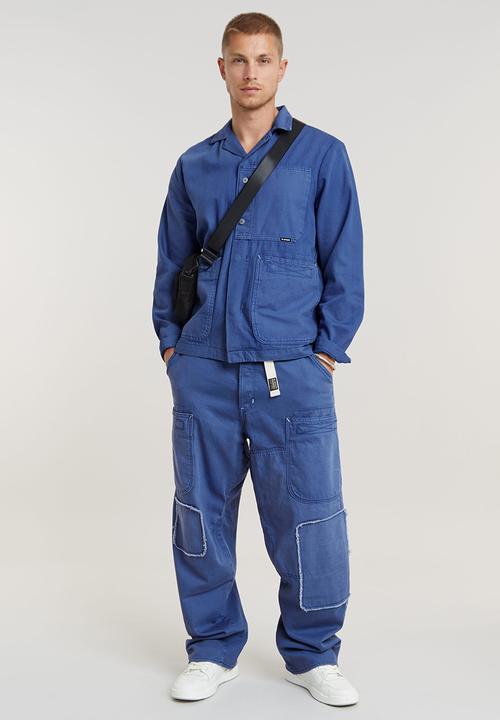 G-STAR - Marseille blazer 2.0Steer ecru 10oz denim r - faded blue papillon gd