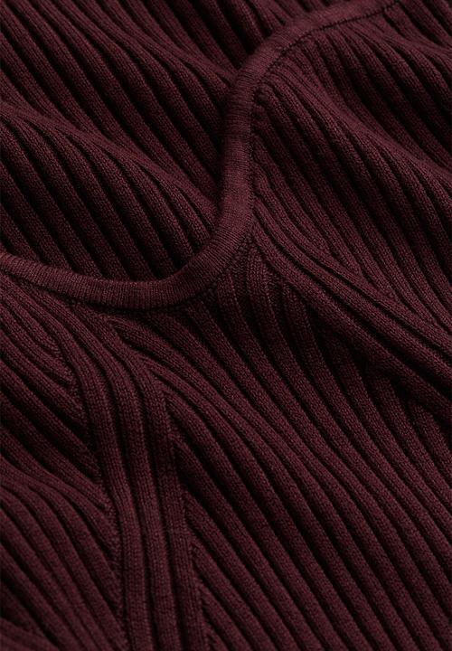 H&M - Rib-knit dress - burgundy