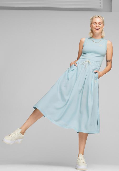 PUMA - Infuse Pleated Midi Skirt - Turquoise Surf