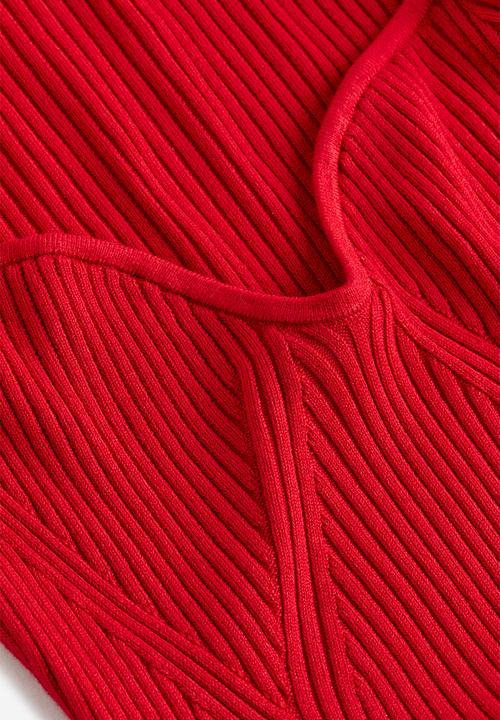 H&M - Rib-knit dress - red