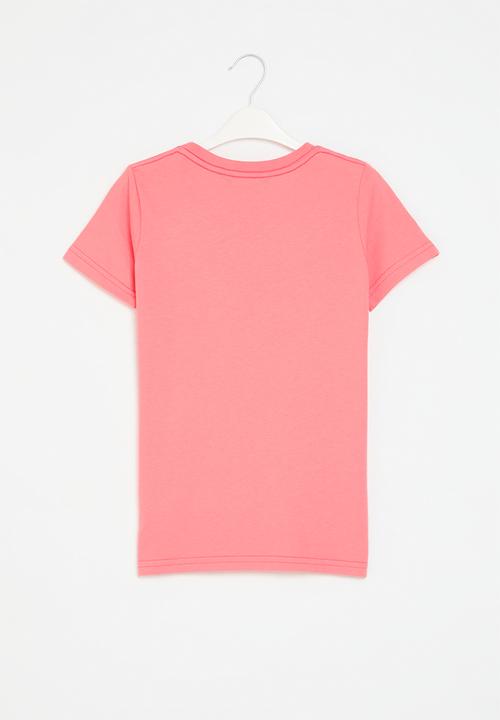 Salomon - Split logo short sleeve tee g - sunkist coral