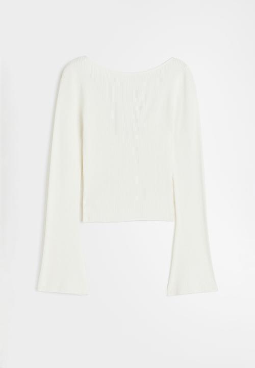 H&M - Rib-knit top - white