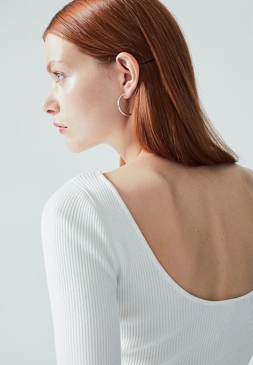 H&M - Rib-knit top - white