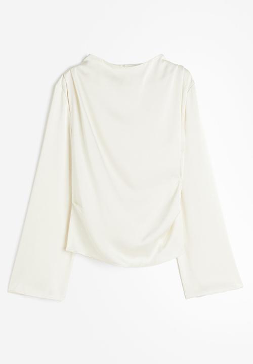 H&M - Satin blouse - white