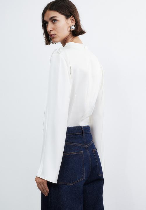 H&M - Satin blouse - white