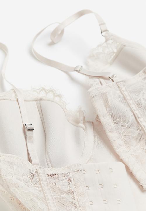 H&M - Padded bustier - light beige
