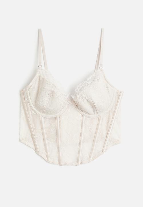 H&M - Padded bustier - light beige