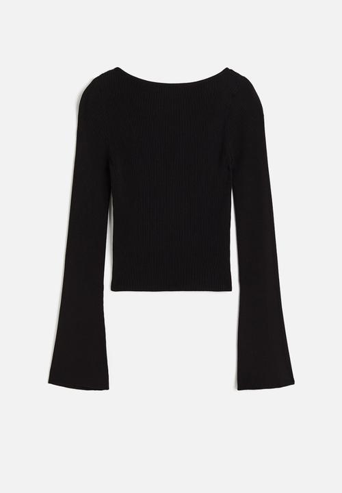 H&M - Rib-knit top - black