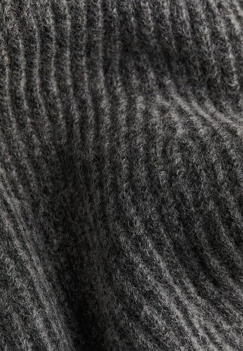 H&M - Rib-knit peplum top - grey