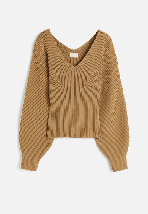 H&M - Rib-knit jumper - dark beige