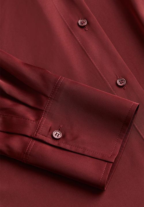 H&M - V-neck blouse - burgundy