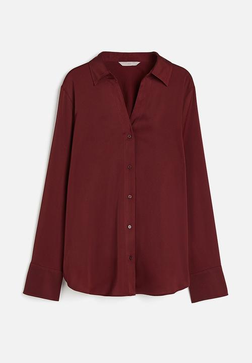 H&M - V-neck blouse - burgundy
