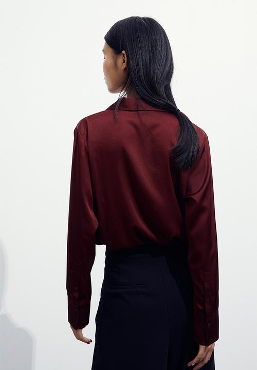 H&M - V-neck blouse - burgundy