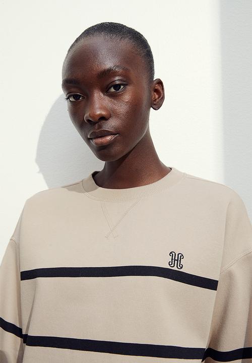 H&M - Sweatshirt - beige/striped