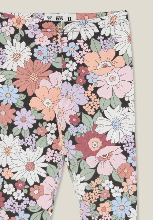 Cotton On - Huggie tights - phantom/quinn floral