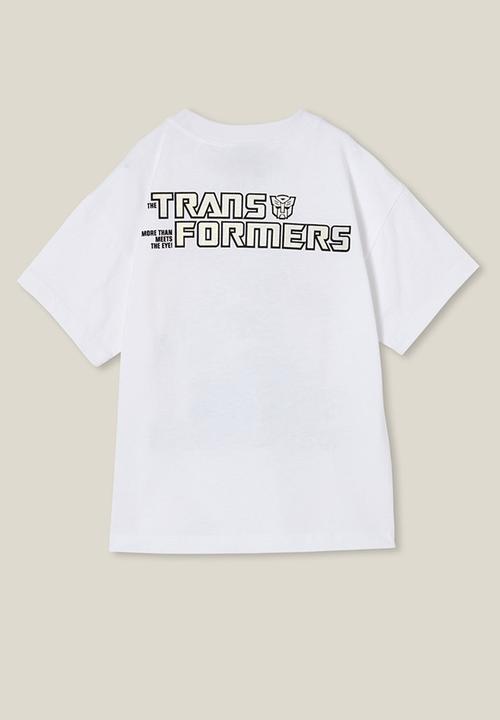 Cotton On - License drop shoulder short sleeve tee - lcn has white/transformers