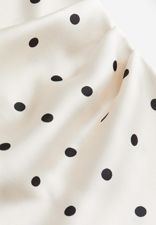 H&M - Satin blouse - white/spotted