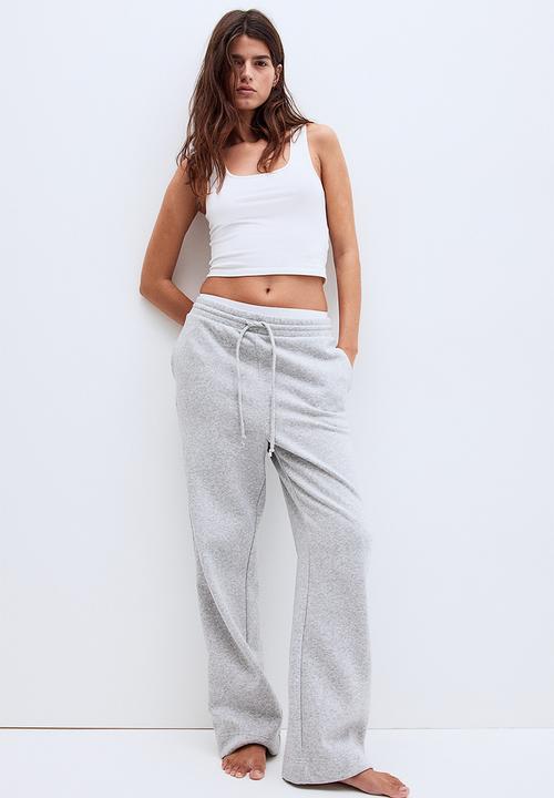H&M - Wide sweatpants - light grey marl
