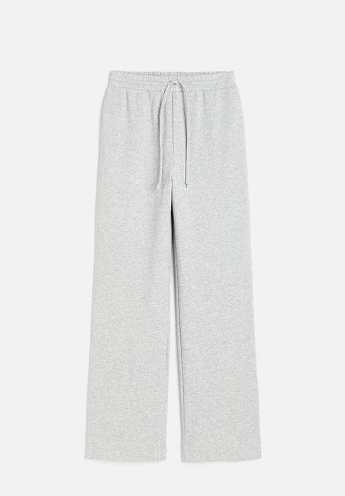 H&M - Wide sweatpants - light grey marl