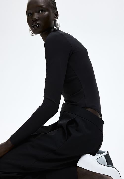 H&M - Turtleneck thong body - black