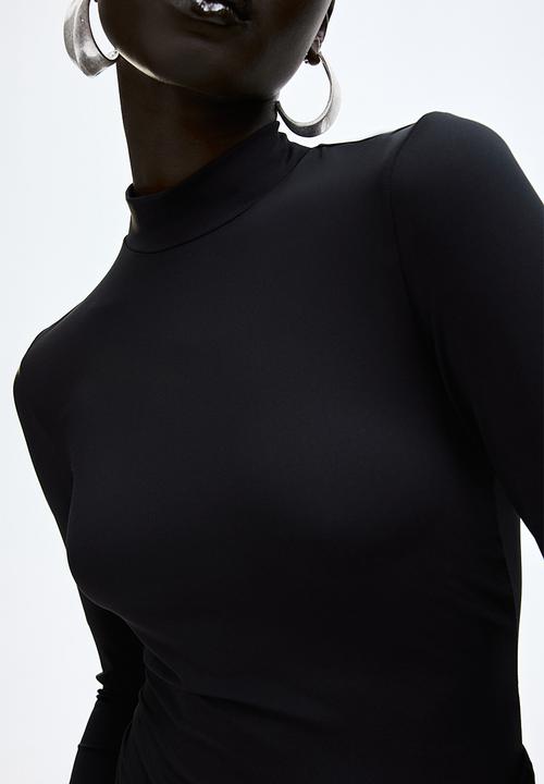 H&M - Turtleneck thong body - black