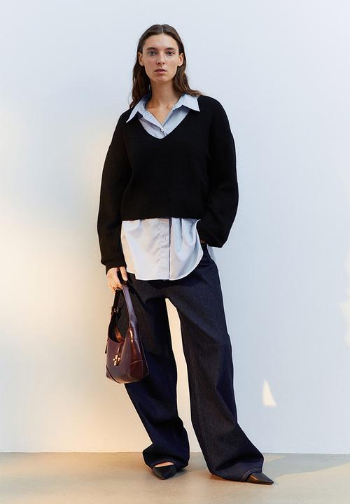 H&M - V-neck jumper - black
