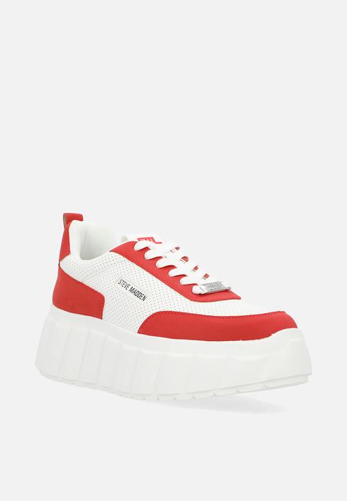 Steve Madden - Cap out sneaker - white & red
