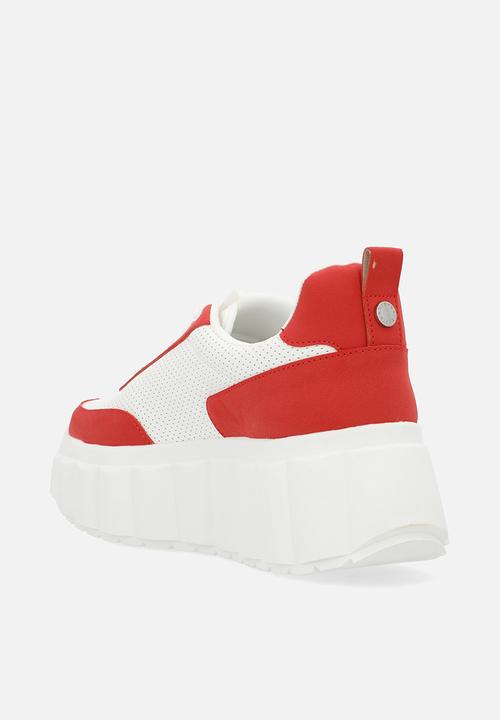 Steve Madden - Cap out sneaker - white & red