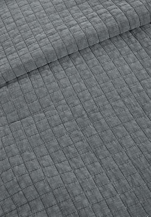Sixth Floor - Cotton Stone Wash Bed Quilt - Charcoal