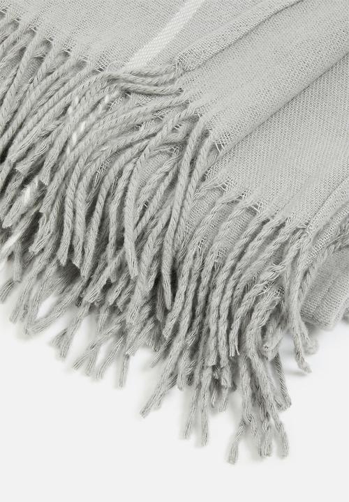 Sixth Floor - Grid Check Throw - Grey