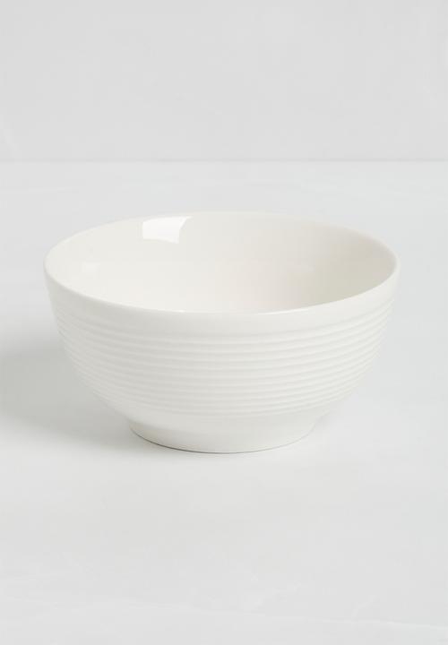 Sixth Floor - Lines cereal bowl set of 4 - White