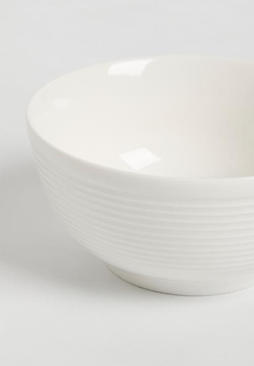 Sixth Floor - Lines cereal bowl set of 4 - White