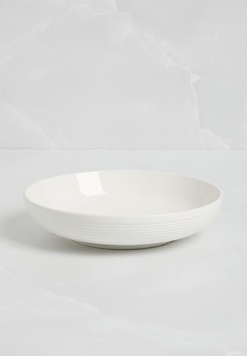 Sixth Floor - Lines pasta bowl set of 4 - White